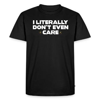Je ne m’en soucie même pas - T-shirt Premium bio Homme - noir - Devant - Nico (187cm)