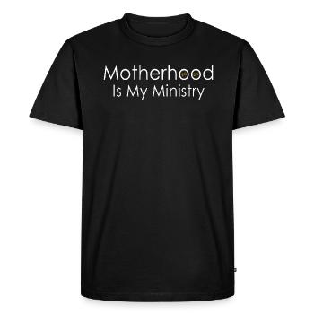 La maternité est mon ministère - T-shirt Premium bio Homme - noir - Devant - Nico (187cm)