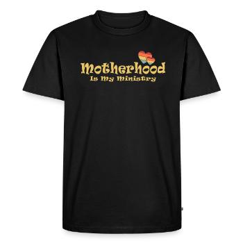 La maternité est mon ministère - T-shirt Premium bio Homme - noir - Devant - Nico (187cm)