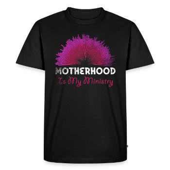 La maternité est mon ministère - T-shirt Premium bio Homme - noir - Devant - Nico (187cm)