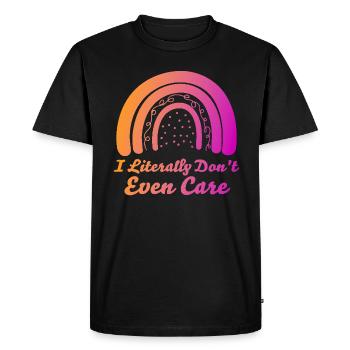 Je ne m’en soucie même pas - T-shirt Premium bio Homme - noir - Devant - Nico (187cm)