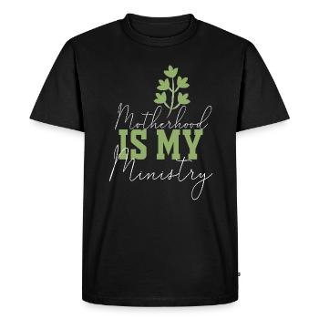 La maternité est mon ministère - T-shirt Premium bio Homme - noir - Devant - Nico (187cm)