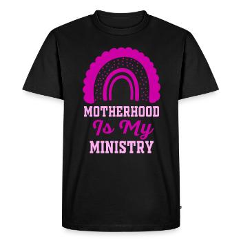La maternité est mon ministère - T-shirt Premium bio Homme - noir - Devant - Nico (187cm)
