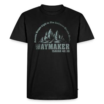 Waymaker Promise Keeper Miracle Worker - Men's Premium Organic T-Shirt - black - Front - Nico (187cm)