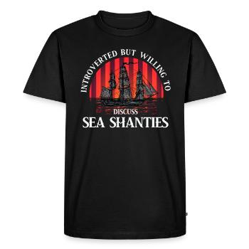 marin meme bateau pirate navigation océanique - T-shirt Premium bio Homme - noir - Devant - Nico (187cm)