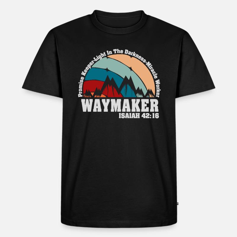 Wegweiser, Versprechenshüter, Wundertäter - Männer Premium Bio T-Shirt - Schwarz