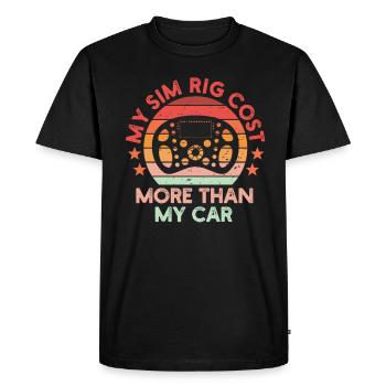 Simracer Esports Passionné Sim Racing - T-shirt Premium bio Homme - noir - Devant - Nico (187cm)