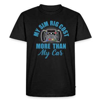 Simracer Esports Passionné Sim Racing - T-shirt Premium bio Homme - noir - Devant - Nico (187cm)