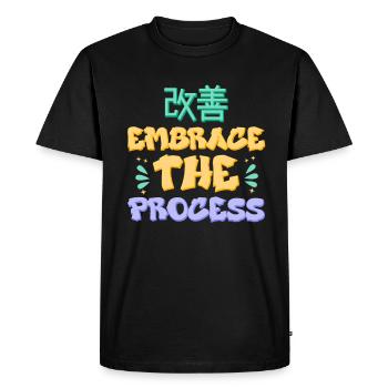 Le Kaizen japonais adopte le processus - T-shirt Premium bio Homme - noir - Devant - Nico (187cm)