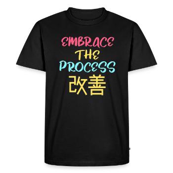 Le Kaizen japonais adopte le processus - T-shirt Premium bio Homme - noir - Devant - Nico (187cm)