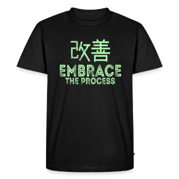 Le Kaizen japonais adopte le processus - T-shirt Premium bio Homme - noir - Devant - Nico (187cm)