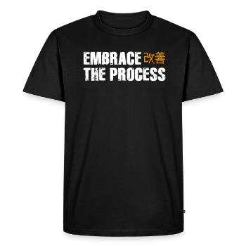 Le Kaizen japonais adopte le processus - T-shirt Premium bio Homme - noir - Devant - Nico (187cm)