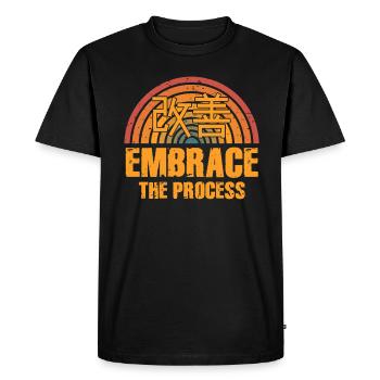 Le Kaizen japonais adopte le processus - T-shirt Premium bio Homme - noir - Devant - Nico (187cm)