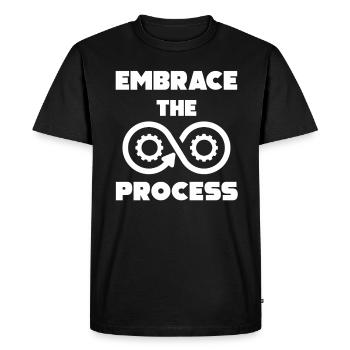 Japanese Kaizen Embrace The Process - Men's Premium Organic T-Shirt - black - Front - Nico (187cm)
