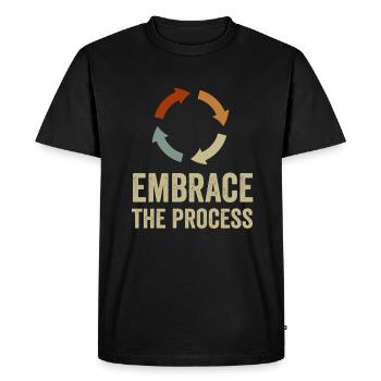 Le Kaizen japonais adopte le processus - T-shirt Premium bio Homme - noir - Devant - Nico (187cm)