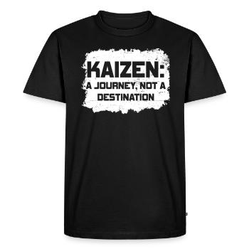 Kaizen : un voyage, pas une destination - T-shirt Premium bio Homme - noir - Devant - Nico (187cm)