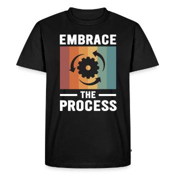 Le Kaizen japonais adopte le processus - T-shirt Premium bio Homme - noir - Devant - Nico (187cm)