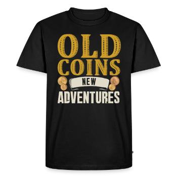 Numismatics Coin Roman Collection - Men's Premium Organic T-Shirt - black - Front - Nico (187cm)