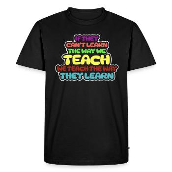 Autism Awareness SPED Teacher Learn - Men's Premium Organic T-Shirt - black - Front - Nico (187cm)