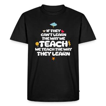 Autism Awareness SPED Teacher Learn - Men's Premium Organic T-Shirt - black - Front - Nico (187cm)