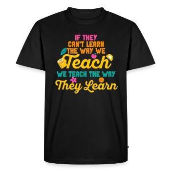 Autism Awareness SPED Teacher Learn - Men's Premium Organic T-Shirt - black - Front - Nico (187cm)