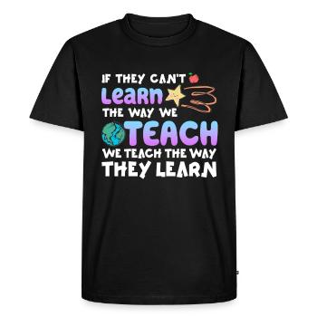 Autism Awareness SPED Teacher Learn - Men's Premium Organic T-Shirt - black - Front - Nico (187cm)