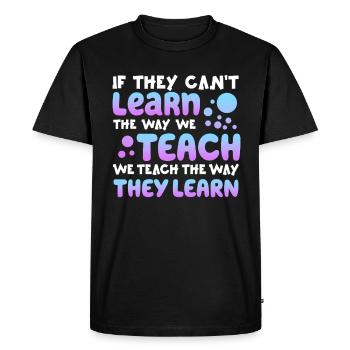 Autism Awareness SPED Teacher Learn - Men's Premium Organic T-Shirt - black - Front - Nico (187cm)