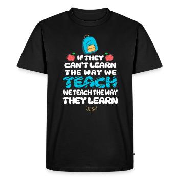 Autism Awareness SPED Teacher Learn - Men's Premium Organic T-Shirt - black - Front - Nico (187cm)