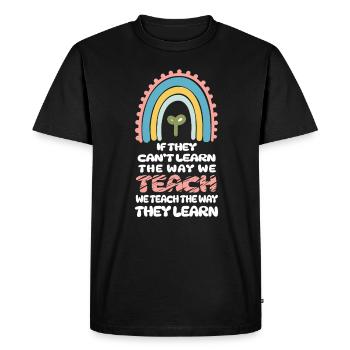Autism Awareness SPED Teacher Learn - Men's Premium Organic T-Shirt - black - Front - Nico (187cm)