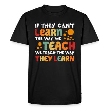 Autism Awareness SPED Teacher Learn - Men's Premium Organic T-Shirt - black - Front - Nico (187cm)