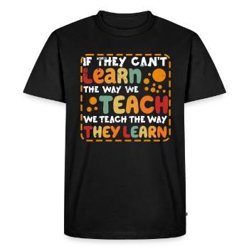 Autism Awareness SPED Teacher Learn - Men's Premium Organic T-Shirt - black - Front - Nico (187cm)