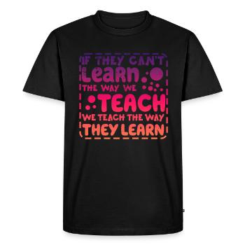 Autism Awareness SPED Teacher Learn - Men's Premium Organic T-Shirt - black - Front - Nico (187cm)