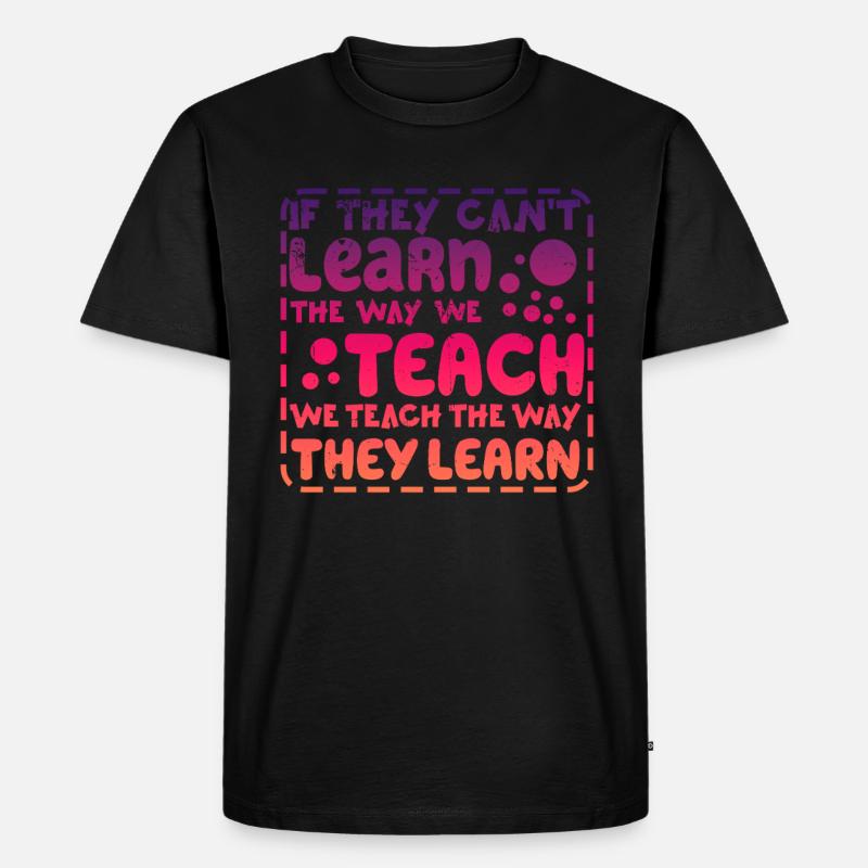 Autismus-Bewusstsein SPED Lehrer lernen - Männer Premium Bio T-Shirt - Schwarz