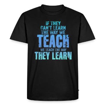 Autism Awareness SPED Teacher Learn - Men's Premium Organic T-Shirt - black - Front - Nico (187cm)