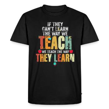 Autism Awareness SPED Teacher Learn - Men's Premium Organic T-Shirt - black - Front - Nico (187cm)