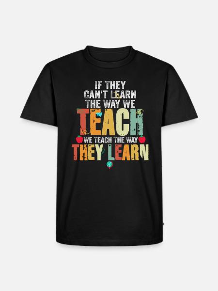 Autism Awareness SPED Teacher Learn - Men's Premium Organic T-Shirt - black