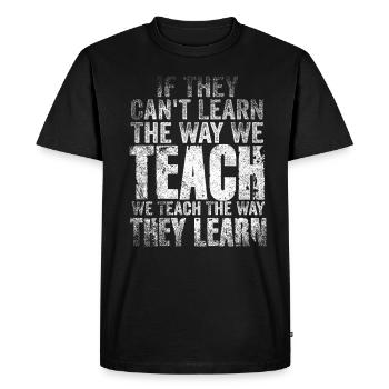 Autism Awareness SPED Teacher Learn - Men's Premium Organic T-Shirt - black - Front - Nico (187cm)