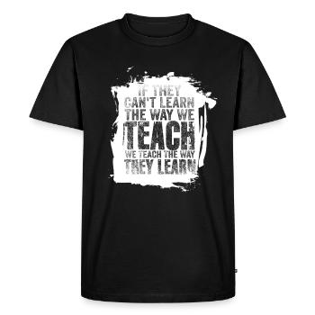 Autism Awareness SPED Teacher Learn - Men's Premium Organic T-Shirt - black - Front - Nico (187cm)