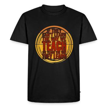 Autism Awareness SPED Teacher Learn - Men's Premium Organic T-Shirt - black - Front - Nico (187cm)
