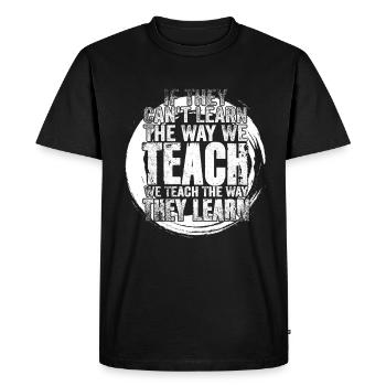 Autism Awareness SPED Teacher Learn - Men's Premium Organic T-Shirt - black - Front - Nico (187cm)