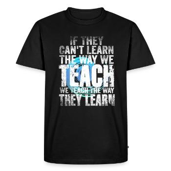 Autism Awareness SPED Teacher Learn - Men's Premium Organic T-Shirt - black - Front - Nico (187cm)