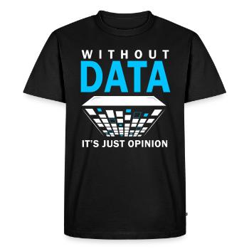 Funny Data Enthusiast Design - Men's Premium Organic T-Shirt - black - Front - Nico (187cm)