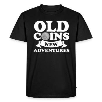 Numismatics Coin Roman Collection - Men's Premium Organic T-Shirt - black - Front - Nico (187cm)