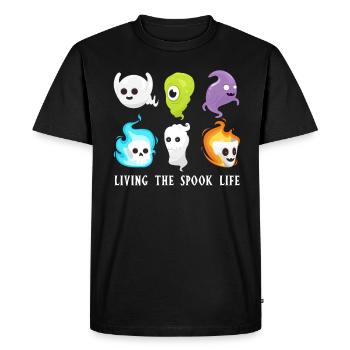 Living The Spook Life Ghost Bait - Men's Premium Organic T-Shirt - black - Front - Nico (187cm)