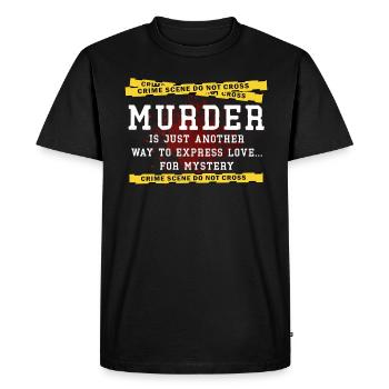 Murder Mystery Dinner Fun Night - Men's Premium Organic T-Shirt - black - Front - Nico (187cm)