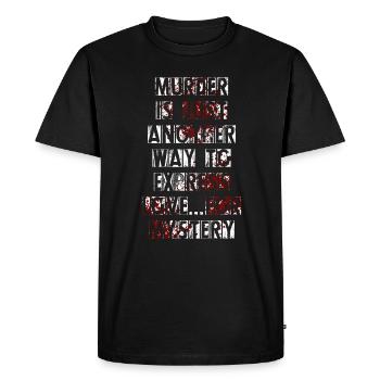 Murder Mystery Dinner Fun Night - Men's Premium Organic T-Shirt - black - Front - Nico (187cm)
