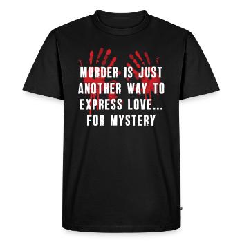 Murder Mystery Dinner Fun Night - Men's Premium Organic T-Shirt - black - Front - Nico (187cm)