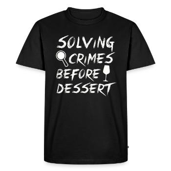 Murder Mystery Dinner Fun Night - Men's Premium Organic T-Shirt - black - Front - Nico (187cm)