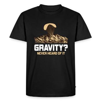 Hilarious Paramotor Gravity Meme - Men's Premium Organic T-Shirt - black - Front - Nico (187cm)