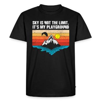 Sky Is Not The Limit It's My Playground - Men's Premium Organic T-Shirt - black - Front - Nico (187cm)